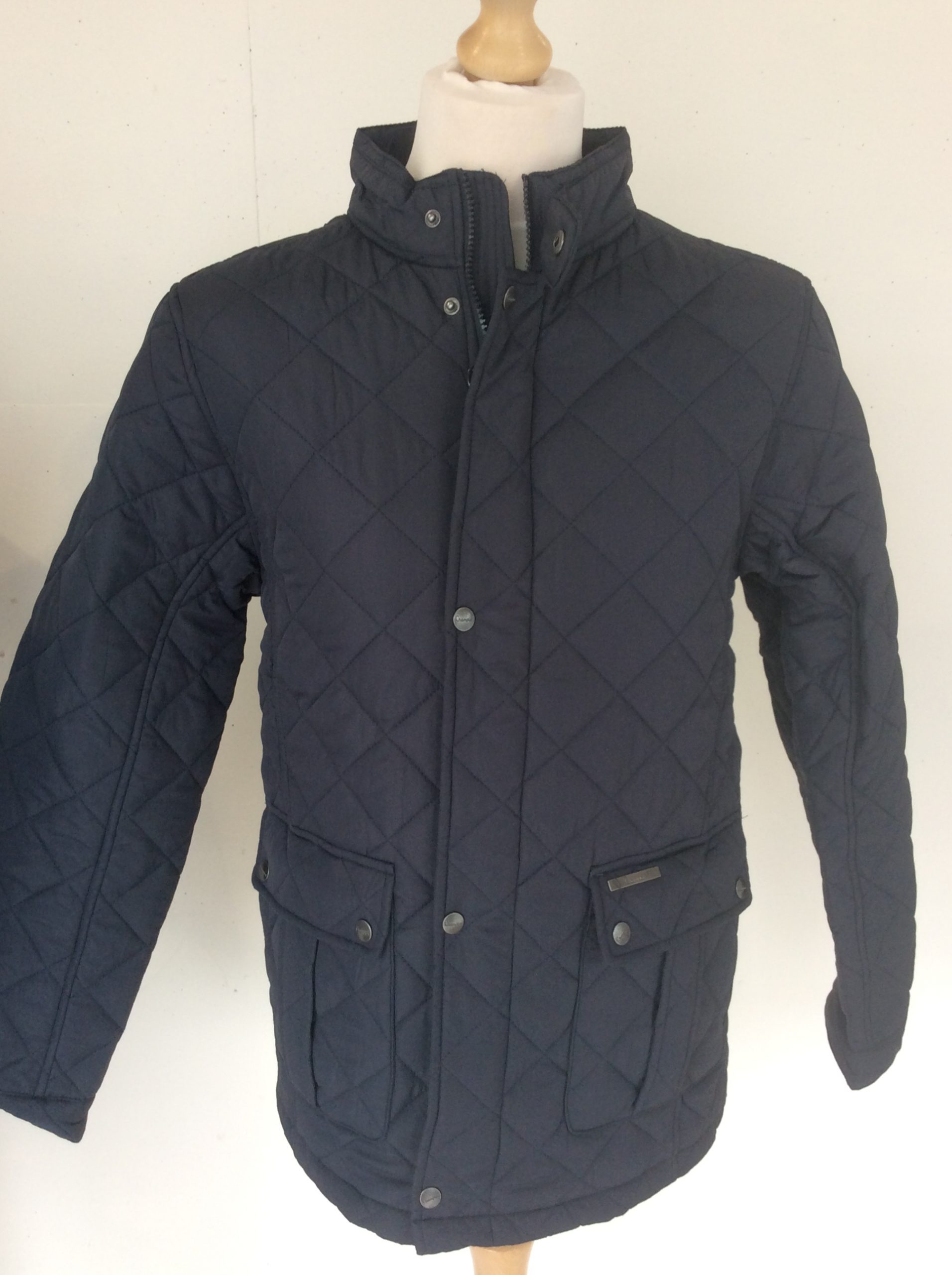 Mens Navy Quilted Jacket – Claffeys