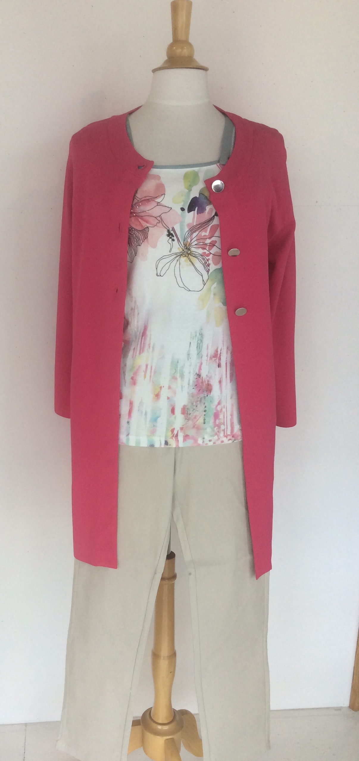 Cerise Pink Long Cardigan â Claffeys
