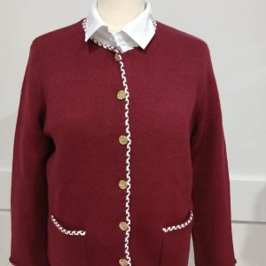 Castle Burgandy Jacket with Fancy Trim
