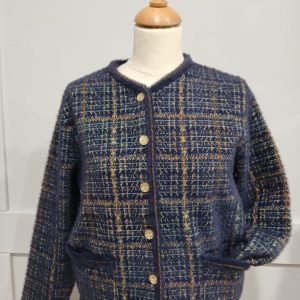 Castle Night Sky Check Jacket with Trim