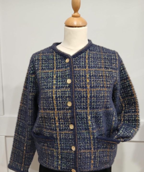 Castle Night Sky Check Jacket with Trim