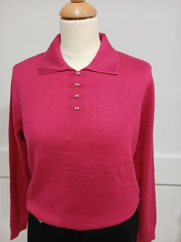 Castle Cherry Jumper with Collar